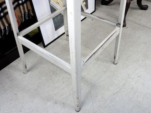 ⑦ LYON ヴィンテージスツール/カウンターチェア ベージュ系 メタル