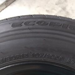 ハイエース新車外し 195/80R15ブリヂストンサマータイヤ