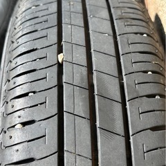 【㊗️ご成約🎊】【ダイハツ L375S タント からの取り外し 社外品14インチアルミホイール 美品 155/65R14 BRIDGESTONE 残り溝ありタイヤ付き4本セット】アルミホイールは 14X4,5J ・ INSET45