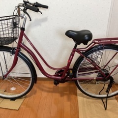 9/4購入、4回だけ使用の26インチ変速機能付き自転車！