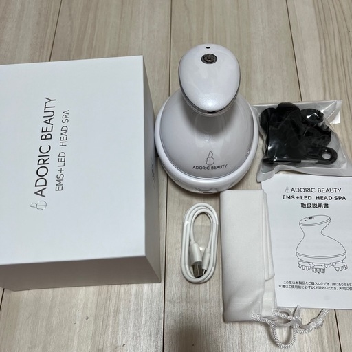 EMS × LED × 振動 最新版 ヘッドスパ  フェイス用ヘッド付 防水 電動 頭皮ブラシ フェイスケア EMS強弱調整可 スカルプケア ボディケア 頭皮ケア