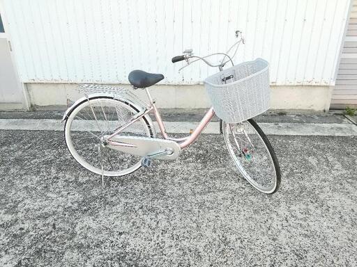 BRIDGESTONE　26インチ　自転車　Alumiking 7005　軽量アルミ　中古　ピンク系