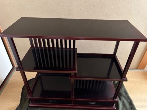 輪島塗 茶箪笥 本漆 輪島塗 茶箪笥 モダンなデザイン ワインレッド 和