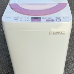 RKGSE-208】特価！シャープ/6.0kg全自動洗濯機/ES-GE6A-P/中古/2017年