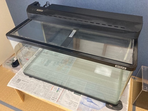 ニッソーnisso曲げガラス水槽900x450x450カラーライト900付き⭐︎