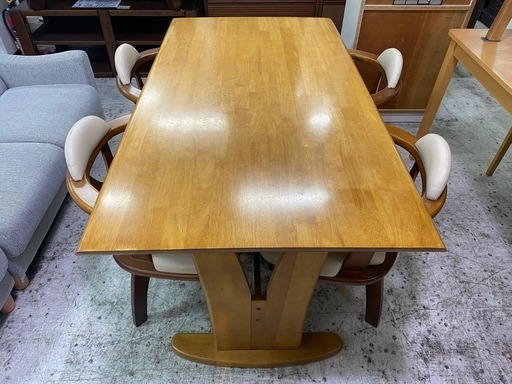 愛品館 江戸川店 】回転チェア ダイニング テーブル4点セット 光  