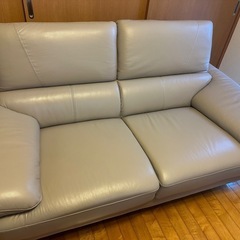 美品】2-3名掛け本革ソファ