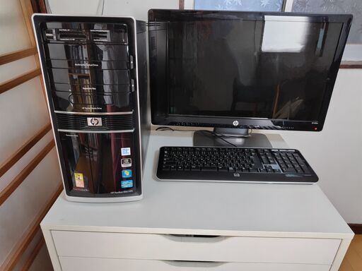 デスクトップPC　モニター付き　　HP-Pavilion Desktop PC　HPE-580jp/HP 2310e 23inch LED液晶モニター