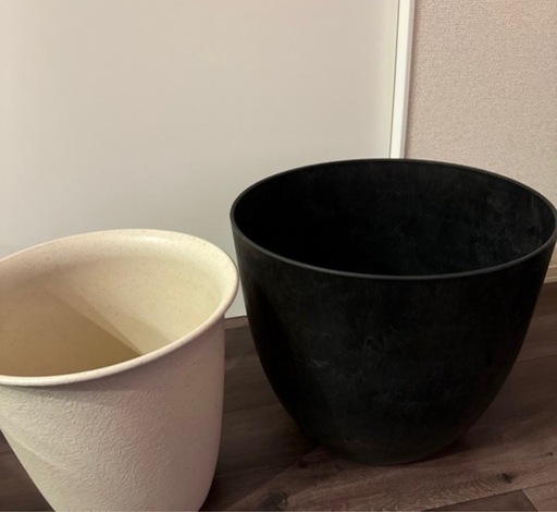 植木鉢 アートストーン ラウンド型Lサイズ ブラック