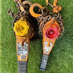 KITO キトー レバーブロック 2本セット ❶0.75t 3/4t   ❷0.8t