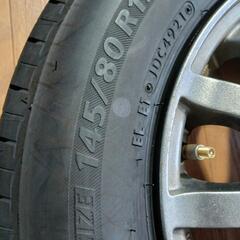 夏 軽自動車用13インチ 145/80R13 ブリヂストン【富山】N-BOX タント ムーブ ミラ イース スペーシア ワゴンR アルト ラパン Nボックス 中古4本