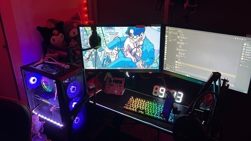 ゲーミングPCフルセットダブルモニター