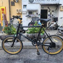 ミニベロ自転車　２０インチ　美品　７変速　黒　配達可能