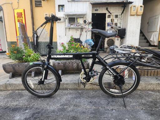 ＨＵＭＭＥＲ　折りたたみ自転車　２０インチ　６変速　黒　配達可能