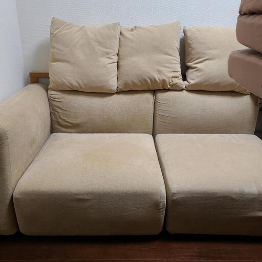 取りに来れる方限定！無印良品 3人がけソファー