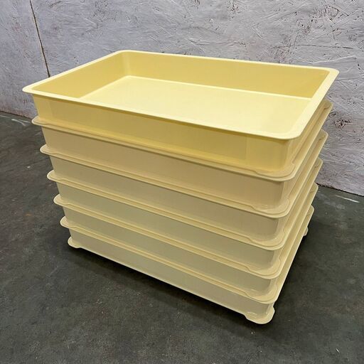 【岐阜プラスチック工業】 リス 食品用コンテナー 番重 【白】 7個セット プラケース N0390