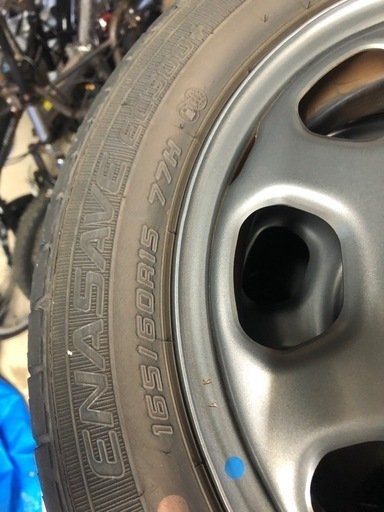 ホイール・タイヤ・15インチ中古スズキハスラー純正スチールR/T新品 