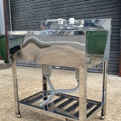 アズマ ステンレス製 2槽シンク 流し台 シンク 横75cm奥行き45cm高さ80cm