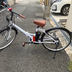 電動自転車 26インチ 折りたたみ可能（充電器/照明/取説/譲渡証明書 