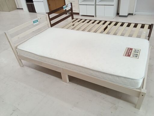 ★ジモティ割あり★ NITORI シングルベッド ベージュ W99.6×D206.3×H69.2 クリーニング済み TC5270