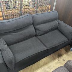 0039 布製3人掛けソファ BK