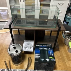 水槽　水槽台　外部フィルターセット