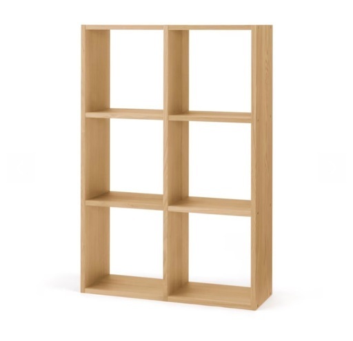 【美品】【無印良品】スタッキングシェルフ　３段×２列・オーク材