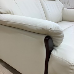 2人掛けソファー ハイバック ホワイト【トレファク岸和田店】