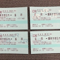 【盛岡〜東京】新幹線往復チケット2名分