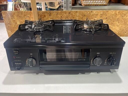 【高年式！】Palomaパロマ ガステーブル 2口コンロ IC-S37-2R 2024年 LPガス用 右強火 あんしんコンロ W56cm