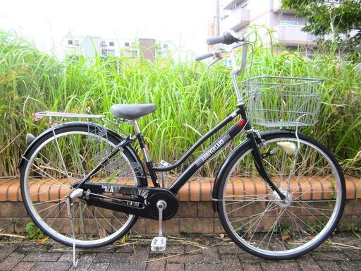 中古自転車 ANNIVERSARY ママチャリ 自転車 内装3段ギア 27インチ LEDオートライト ブラック 通勤 通学 近所のお出掛けなどに