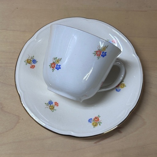 アルミニア窯　花柄　カップ＆ソーサー　北欧ヴィンテージ食器