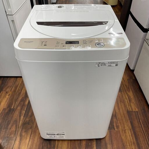シャープ 全自動電気洗濯機 洗濯機 ES-GE6G-T 6.0Kg 生活家電　取説付き　22年