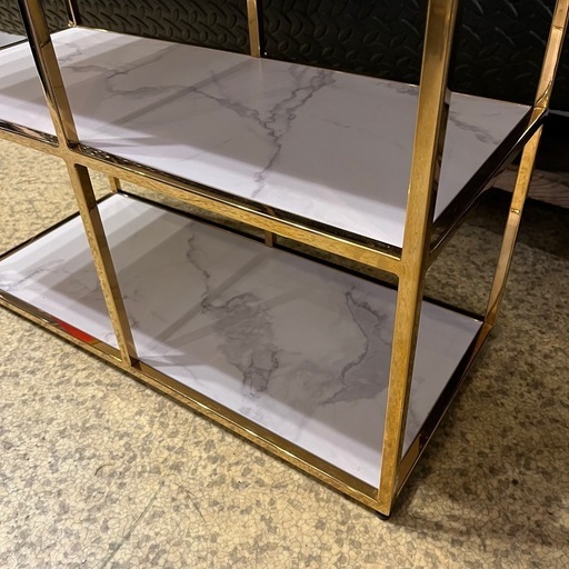 Francfranc 大理石柄 シェルフ ラック ゴールド レーヌ2L Francfranc 大理石柄 シェルフ ラック ゴールド レーヌ2L