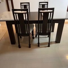 【21日まで限定‼️】✴︎美品✴︎ ダイニングテーブルセット 4人掛け テーブル 5点セット 伸縮 150 190 伸長テーブル セット 伸長式 ダイニングセット 食卓セット 自動伸縮式 おしゃれ 白 木製テーブル 木製 チェア 4脚 ダイニングチェア ホワイト 白  