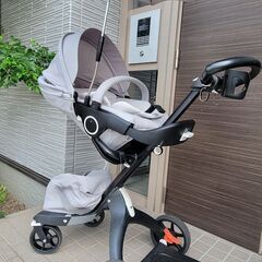最終値下げ！STOKKE 高級ベビーカー　エクスプローリー　雨除け虫除けカバー付 エクスプローリーの中古が安い！激安で譲ります・無料であげます