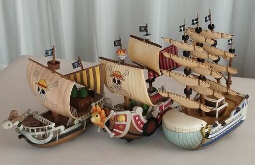 ワンピース メリー号 サニー号 モビーディック号 フィギュア 3個セット