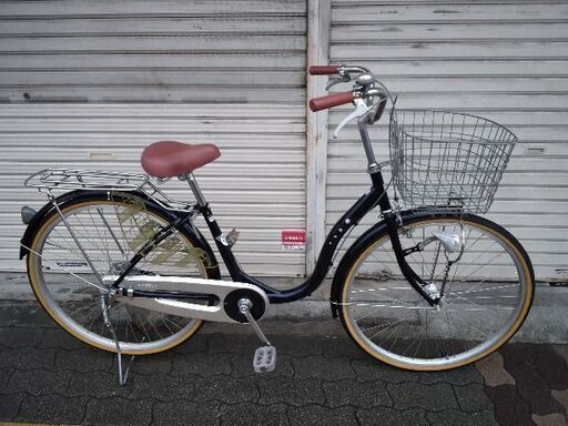 POLLINI[ポリーニ]26吋 ファミリーサイクル 変速なし/LEDオート/ネイビー