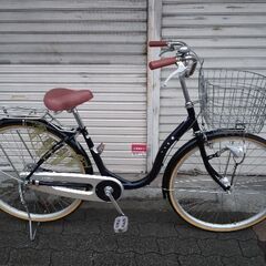 POLLINI[ポリーニ]26吋 ファミリーサイクル 変速なし/LEDオート/ネイビー