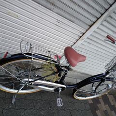 POLLINI[ポリーニ]26吋 ファミリーサイクル 変速なし/LEDオート/ネイビー