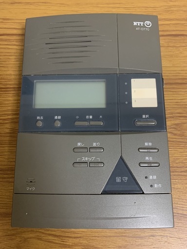 タカコム TAKACOM 留守番電話装置AT-D770 電源アダプター付 HFC