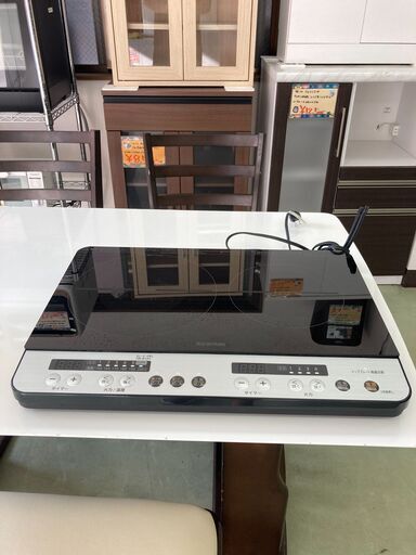 【リサイクルショップ　ピカソ　小松原】2020年製 アイリスオーヤマ 2口 IHコンロ IHクッキングヒーター 1400W 卓上 ブラック IHK-W12-B★2503★