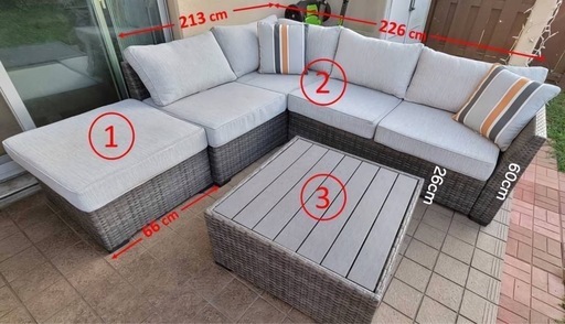 美品⭐︎野外用ソファー\u0026テーブルセット一式