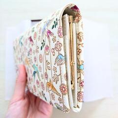 【新品未使用】早い者勝ち⭐️文庫屋大関 口金付き束入れ 枝垂れ花鳥