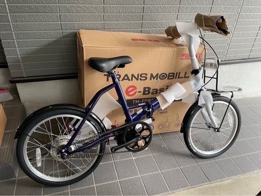 TRANS MOBILLY ー 電動アシスト自転車 トランスモバイリー E-BASIC ネイビー (M) 山科の折りたたみ自転車 の中古あげます・譲ります｜ジモティーで不用品の処分