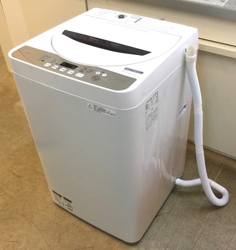 ◉PayPay10％還元中＜動作美品＞シャープ・全自動洗濯機・ステンレス槽 4.5kg・ES-GE4B-C