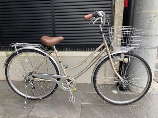 【27インチ自転車】美品❗️6段変速　LEDライト　BAA認定車❗️リヤタイヤ、チェーン新品❗️若林自転車　浜大津店　SALE中❗️