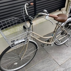 【27インチ自転車】美品❗️6段変速　LEDライト　BAA認定車❗️リヤタイヤ、チェーン新品❗️若林自転車　浜大津店　SALE中❗️