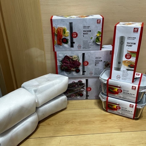 【新品未使用】zwilling 真空ガラスコンテナ真空パック機本体\u0026専用バッグセット