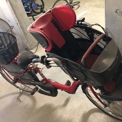 10/14まで【保証・説明書なし】【※要修理】子乗せ(前)付き電動アシスト自転車 ブリジストン Angelino Assista 